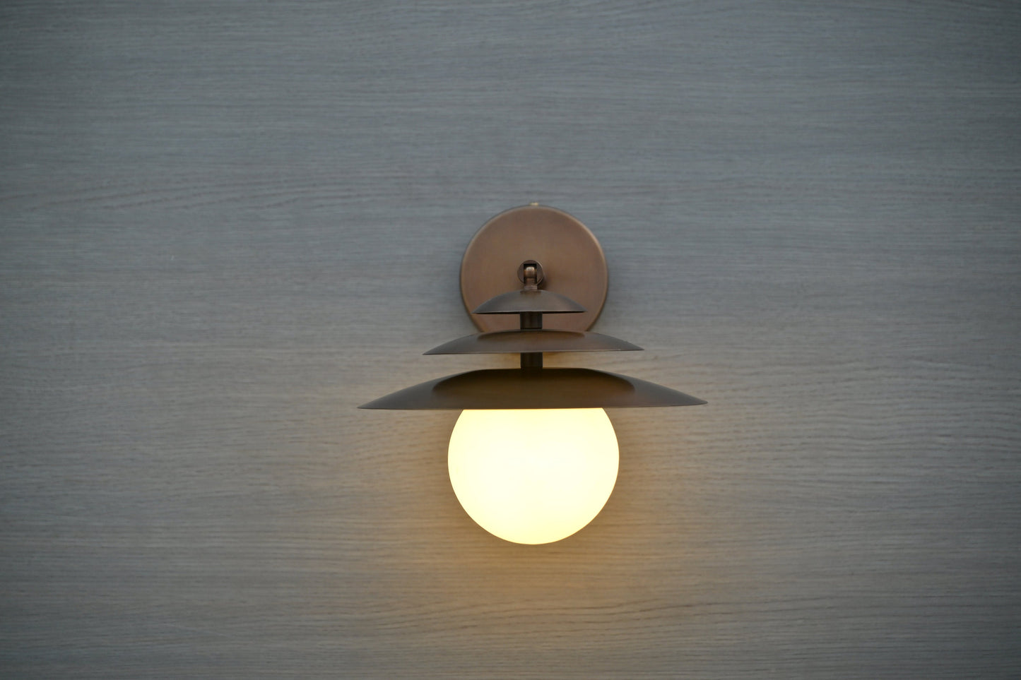 Articulating Brass Wall Sconce: Mid Century Industrial Light