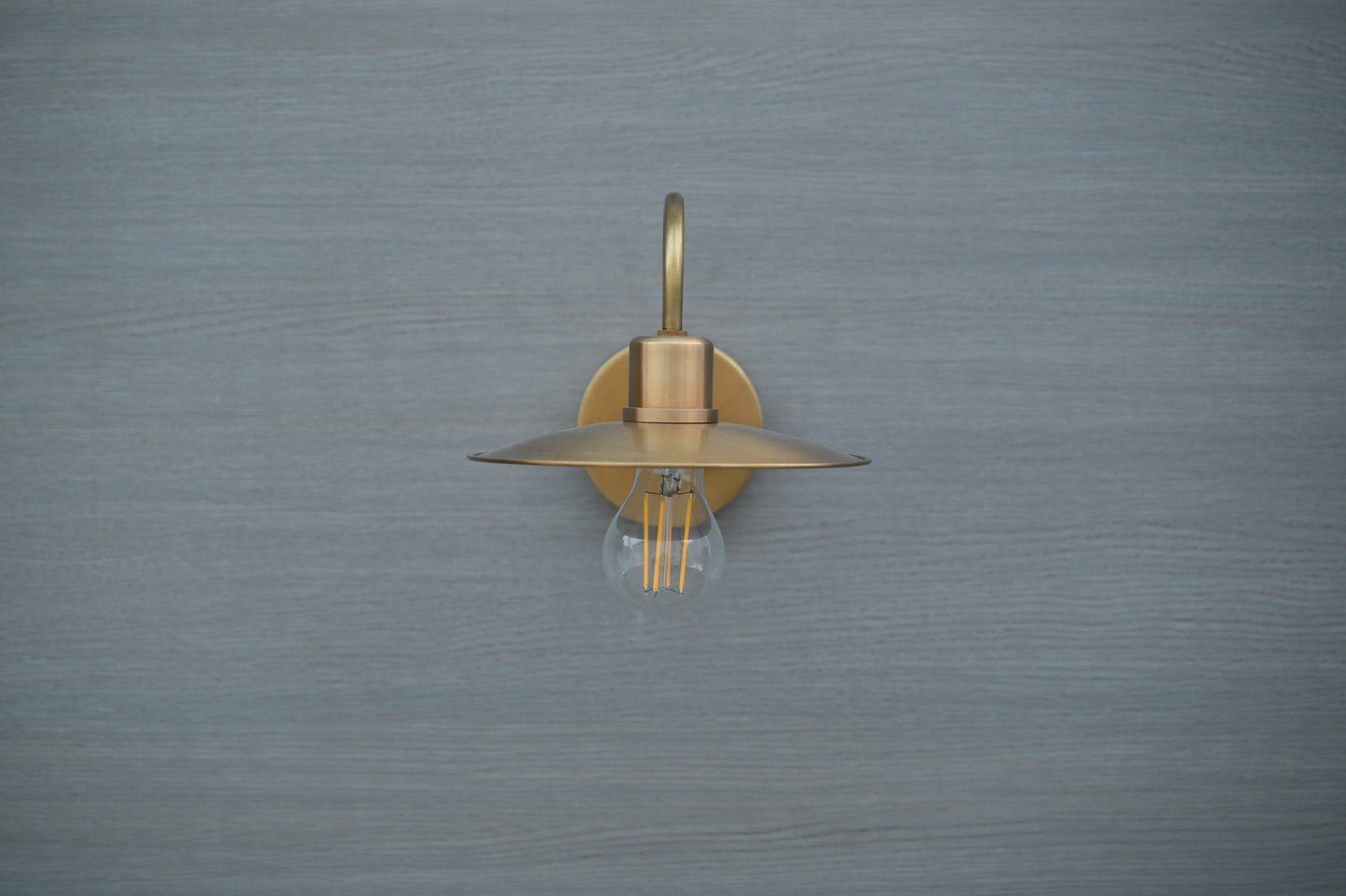 Brass Barn Wall Sconce: Industrial Swan Neck Indoor Lighting