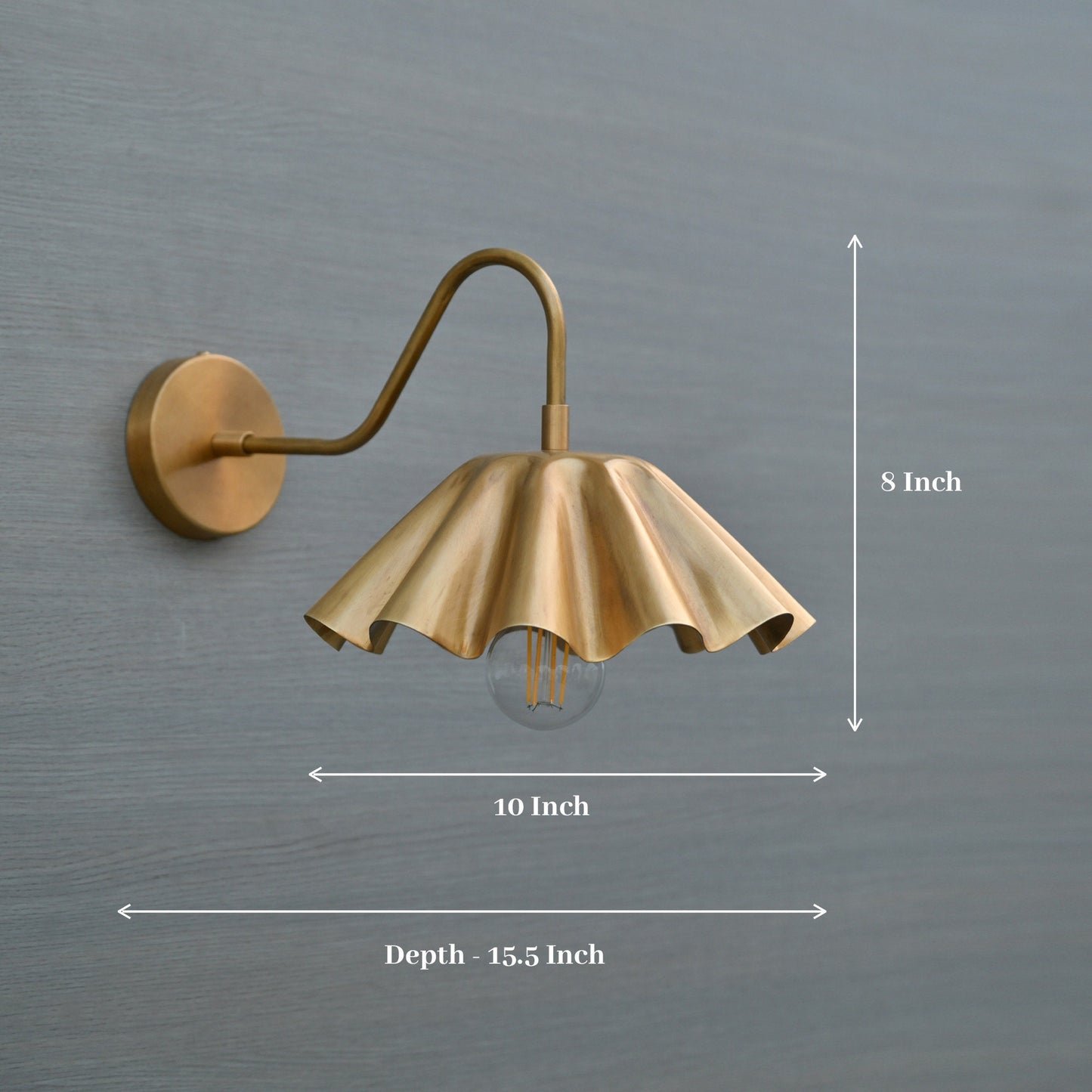 Handmade Brass Wall Sconce - Industrial Adjustable Lighting