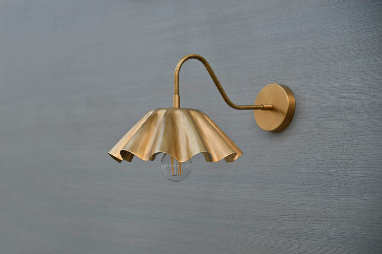 Handmade Brass Wall Sconce - Industrial Adjustable Lighting
