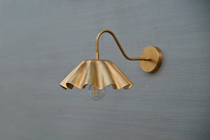 Handmade Brass Wall Sconce - Industrial Adjustable Lighting
