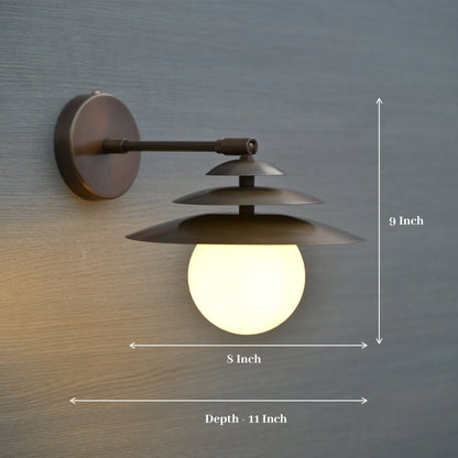 Articulating Brass Wall Sconce: Mid Century Industrial Light