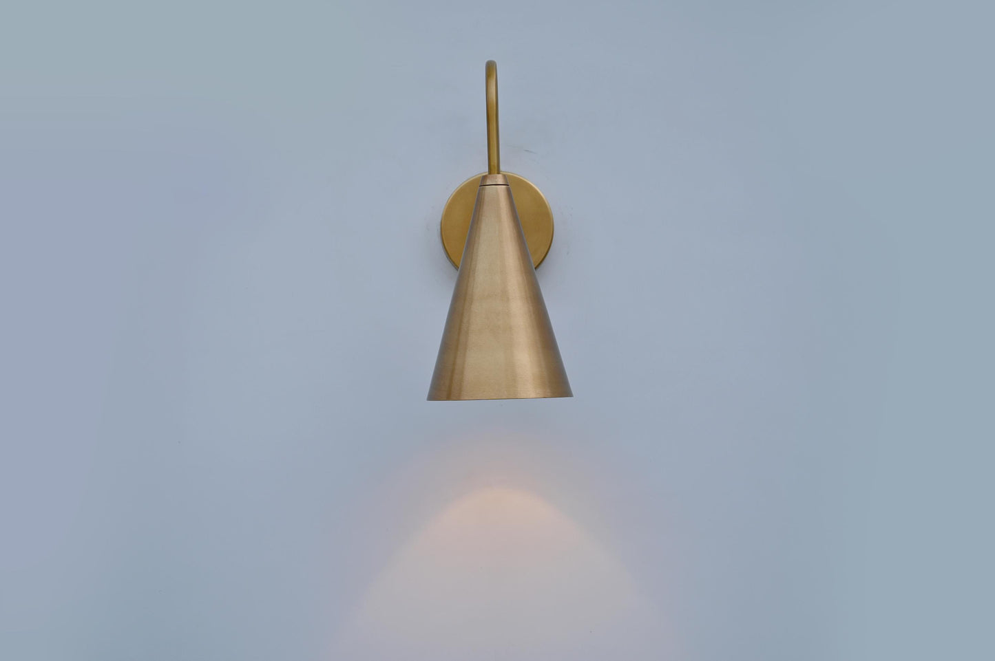 Handmade Mid-Century Brass Swing Arm Sconce: Boho Wall Light