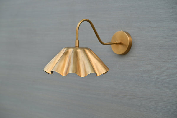 Handmade Brass Wall Sconce - Industrial Adjustable Lighting