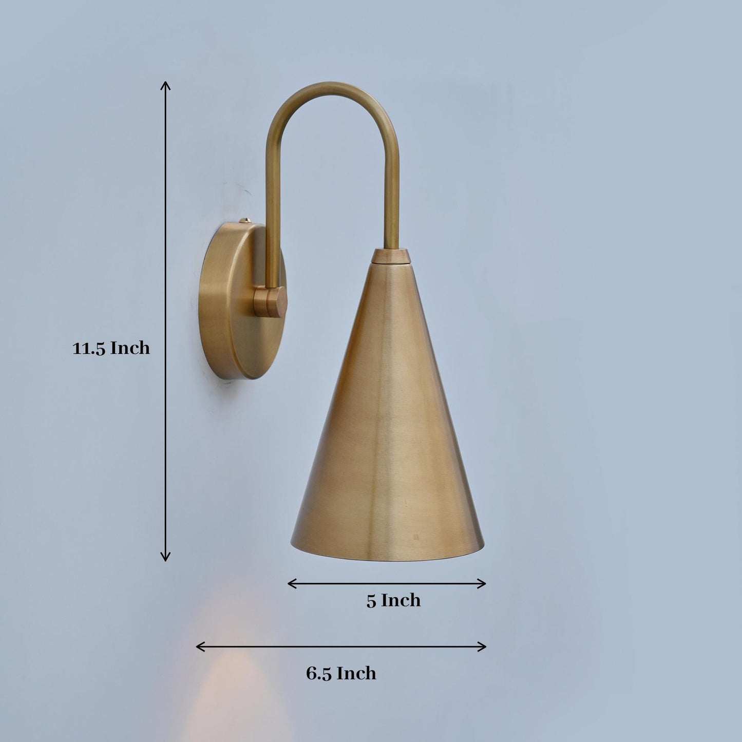 Handmade Mid-Century Brass Swing Arm Sconce: Boho Wall Light