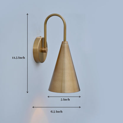Handmade Mid-Century Brass Swing Arm Sconce: Boho Wall Light