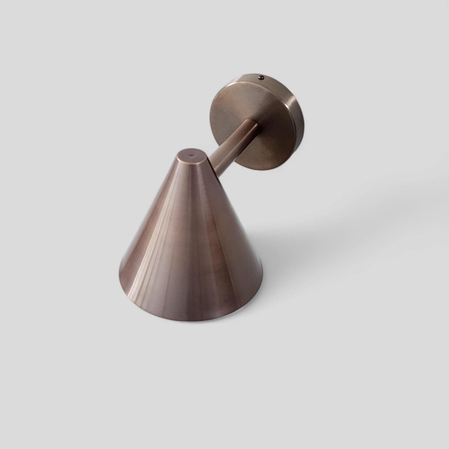 Stilnovo Style Brass Wall Sconce: Cone Shade Sputnik Wall Lamp