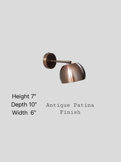 Brass Sputnik Pivot Wall Sconce: Stilnovo Style Light Fixture