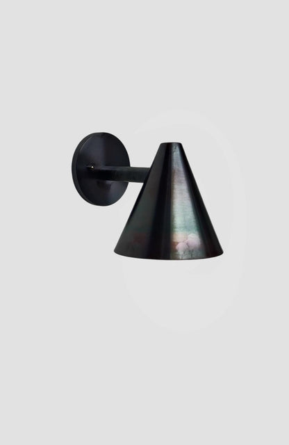 Stilnovo Style Brass Wall Sconce: Cone Shade Sputnik Wall Lamp