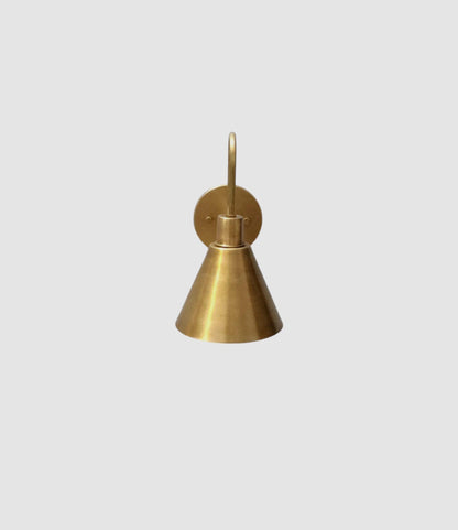Handcrafted Raw Brass Wall Sconce: Mid-Century Modern Home Decor