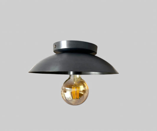 Handmade Single Light for Ceiling Italian Mid-Century Brass Lamp