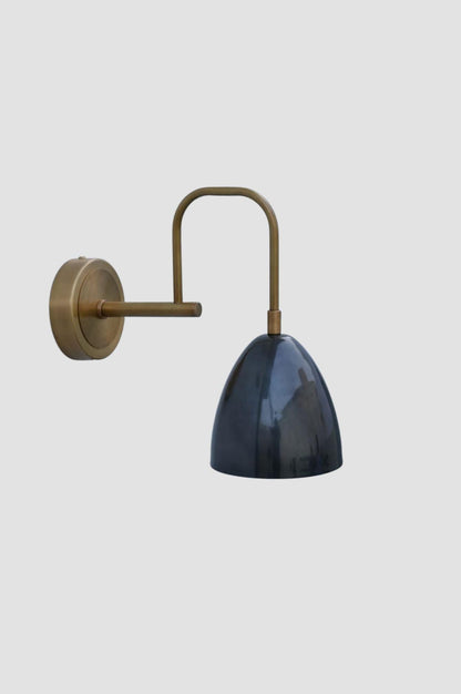 Mid Century Italian Brass Wall Sconce: Stilnovo Style Light