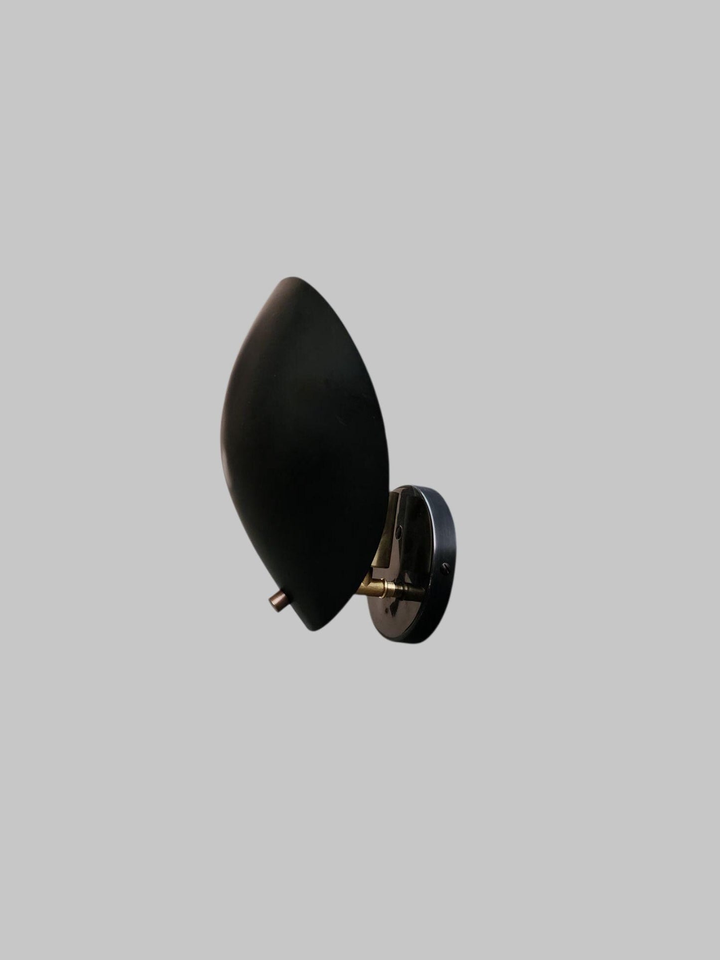 Handcrafted Brass Wall Sconce: Mid-Century Industrial Lamp