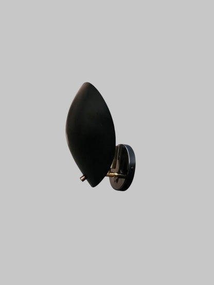 Handcrafted Brass Wall Sconce: Mid-Century Industrial Lamp