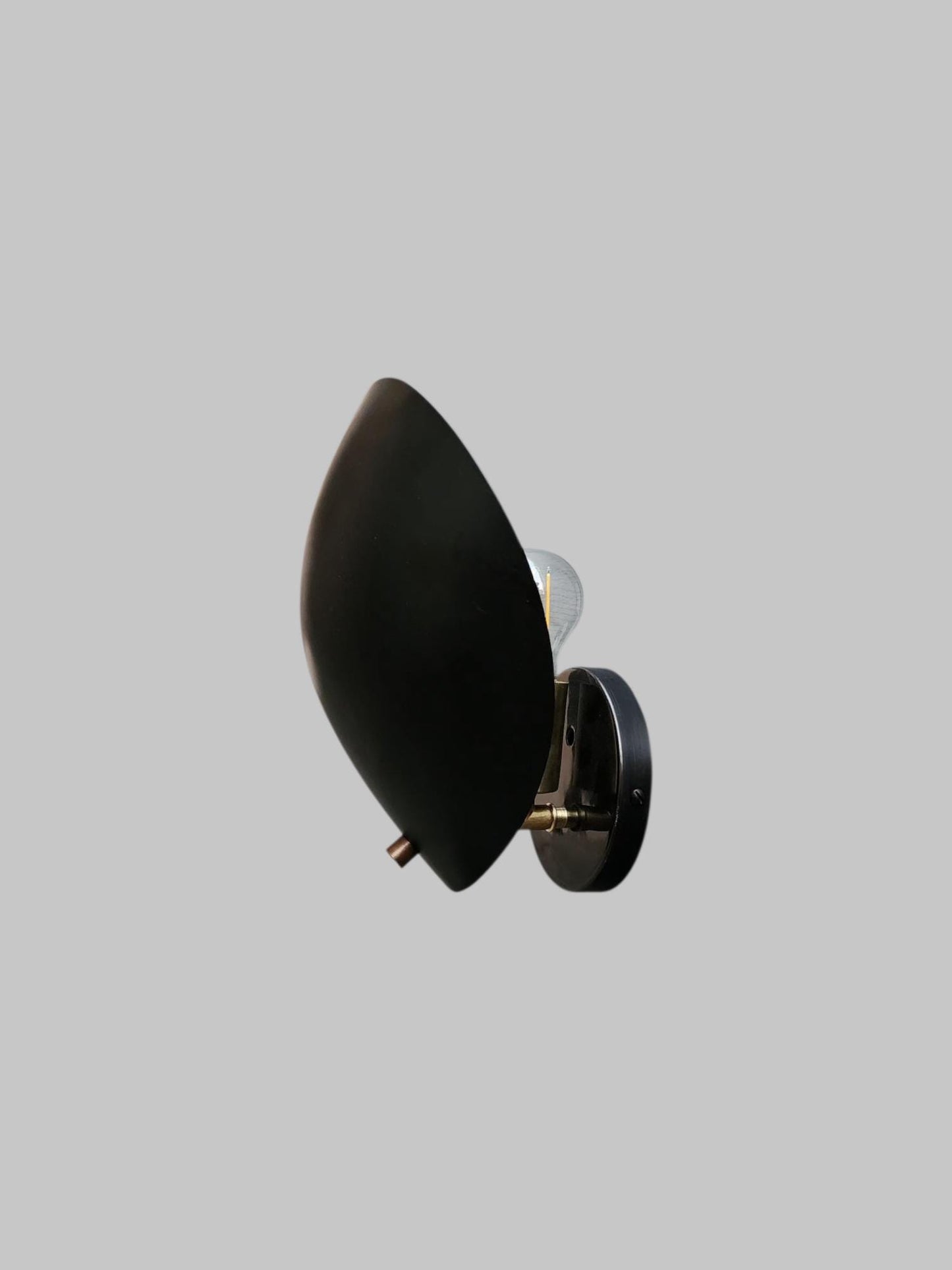 Handcrafted Brass Wall Sconce: Mid-Century Industrial Lamp