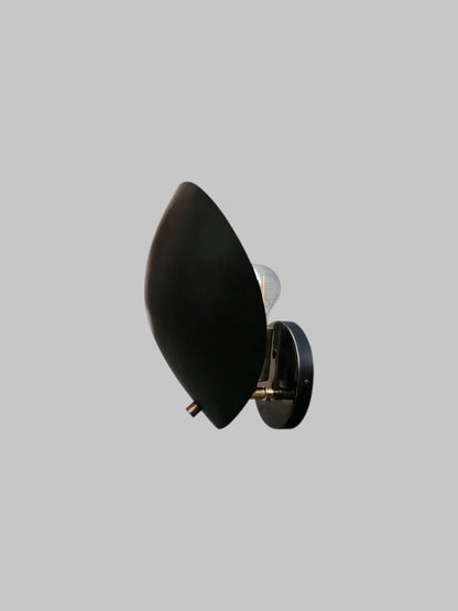 Handcrafted Brass Wall Sconce: Mid-Century Industrial Lamp