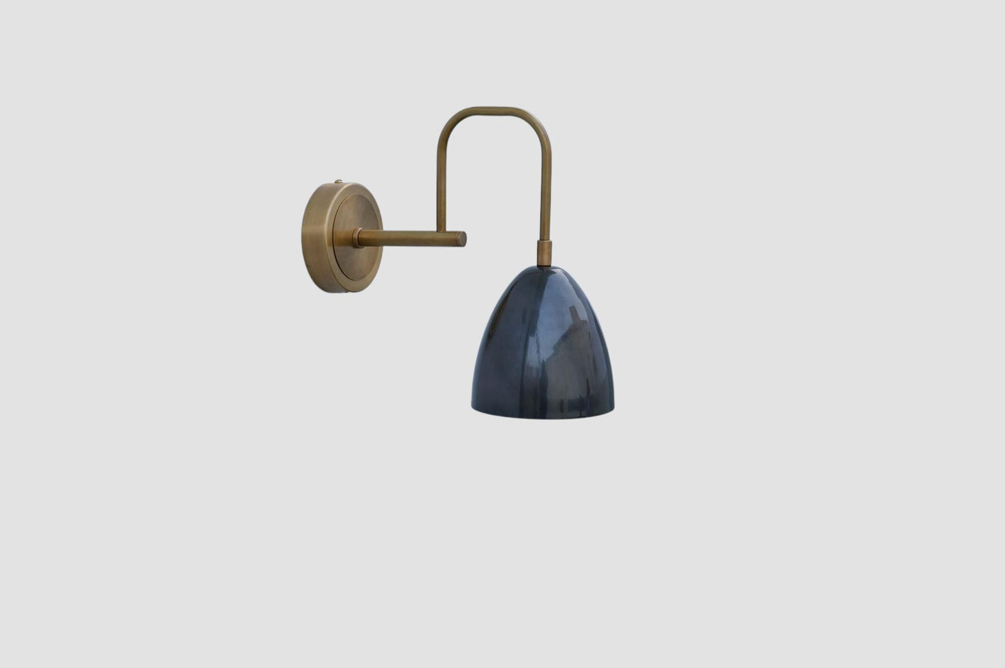 Mid Century Italian Brass Wall Sconce: Stilnovo Style Light