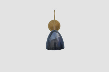 Mid Century Italian Brass Wall Sconce: Stilnovo Style Light