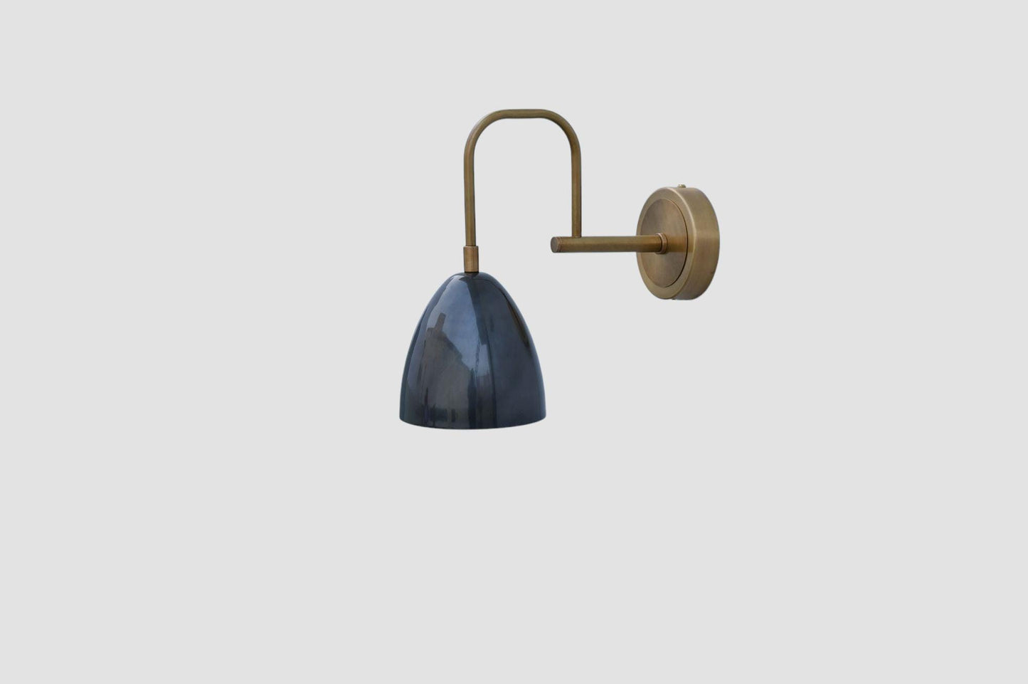 Mid Century Italian Brass Wall Sconce: Stilnovo Style Light