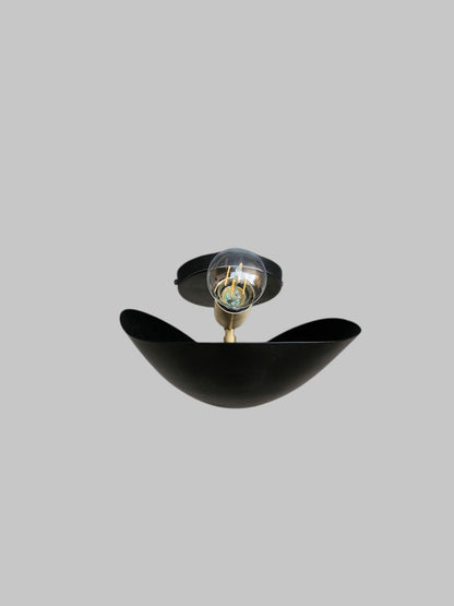 Handcrafted Brass Wall Sconce: Mid-Century Industrial Lamp