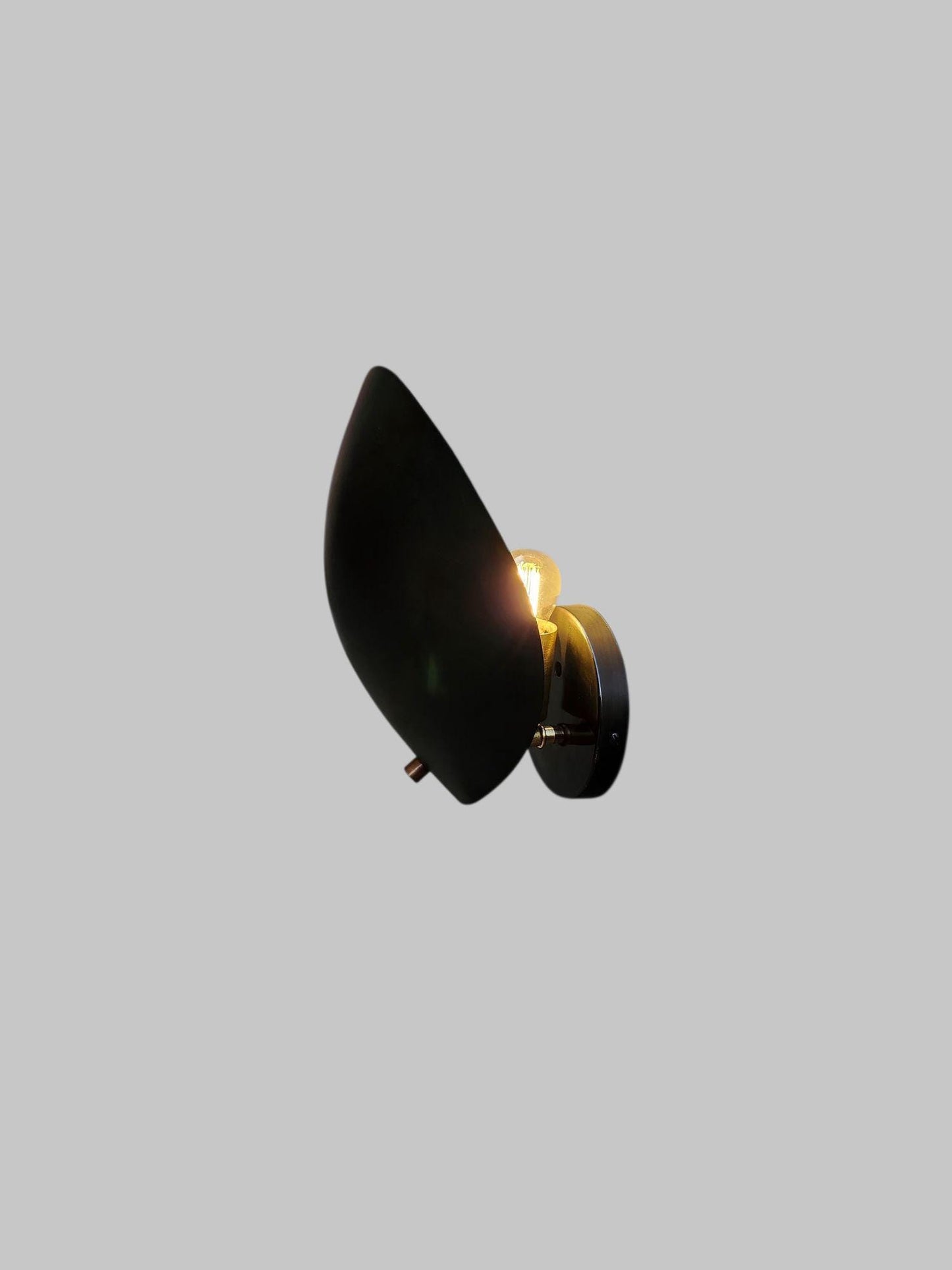 Handcrafted Brass Wall Sconce: Mid-Century Industrial Lamp