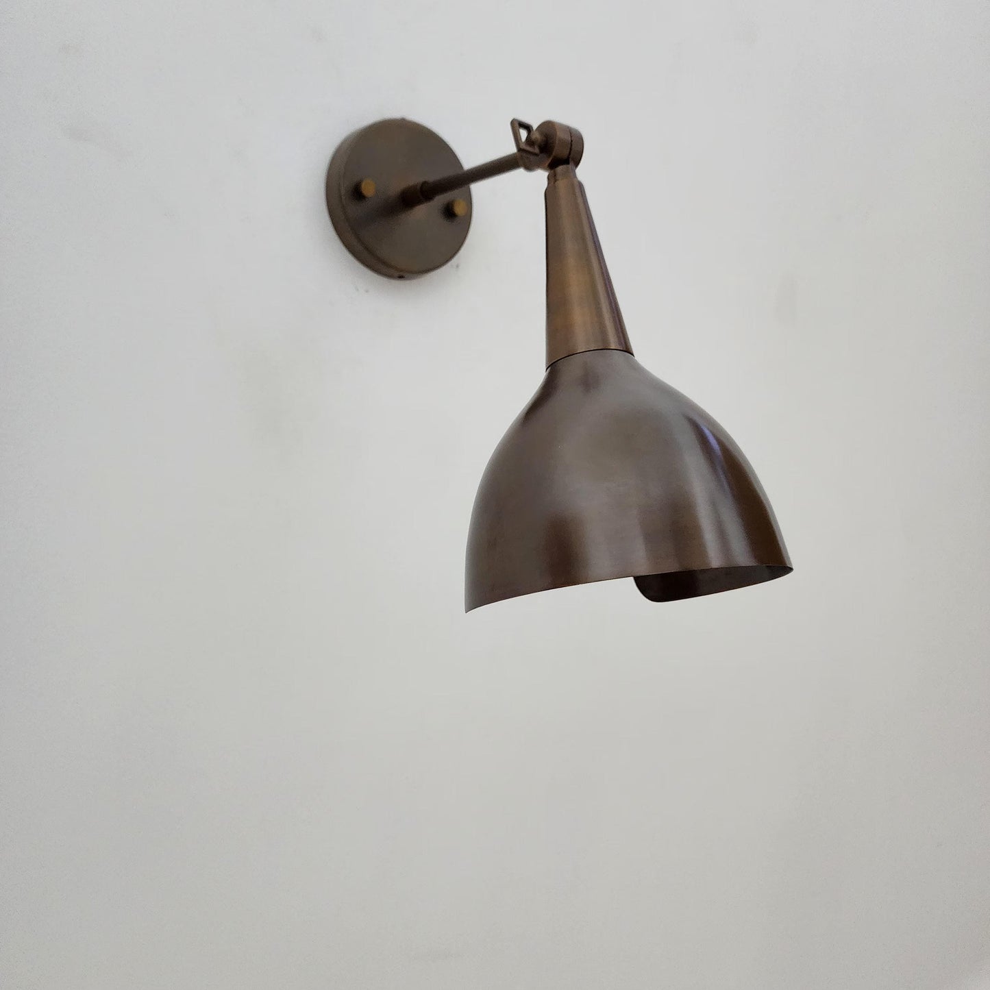 Slim Profile Brass Wall Sconce – Handcrafted Brass Light Fixture
