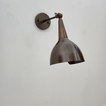 Slim Profile Brass Wall Sconce – Handcrafted Brass Light Fixture