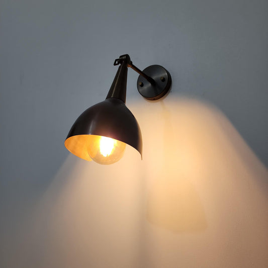 Slim Profile Brass Wall Sconce – Handcrafted Brass Light Fixture