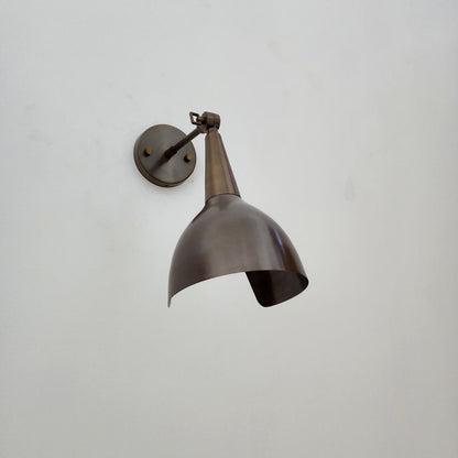 Slim Profile Brass Wall Sconce – Handcrafted Brass Light Fixture