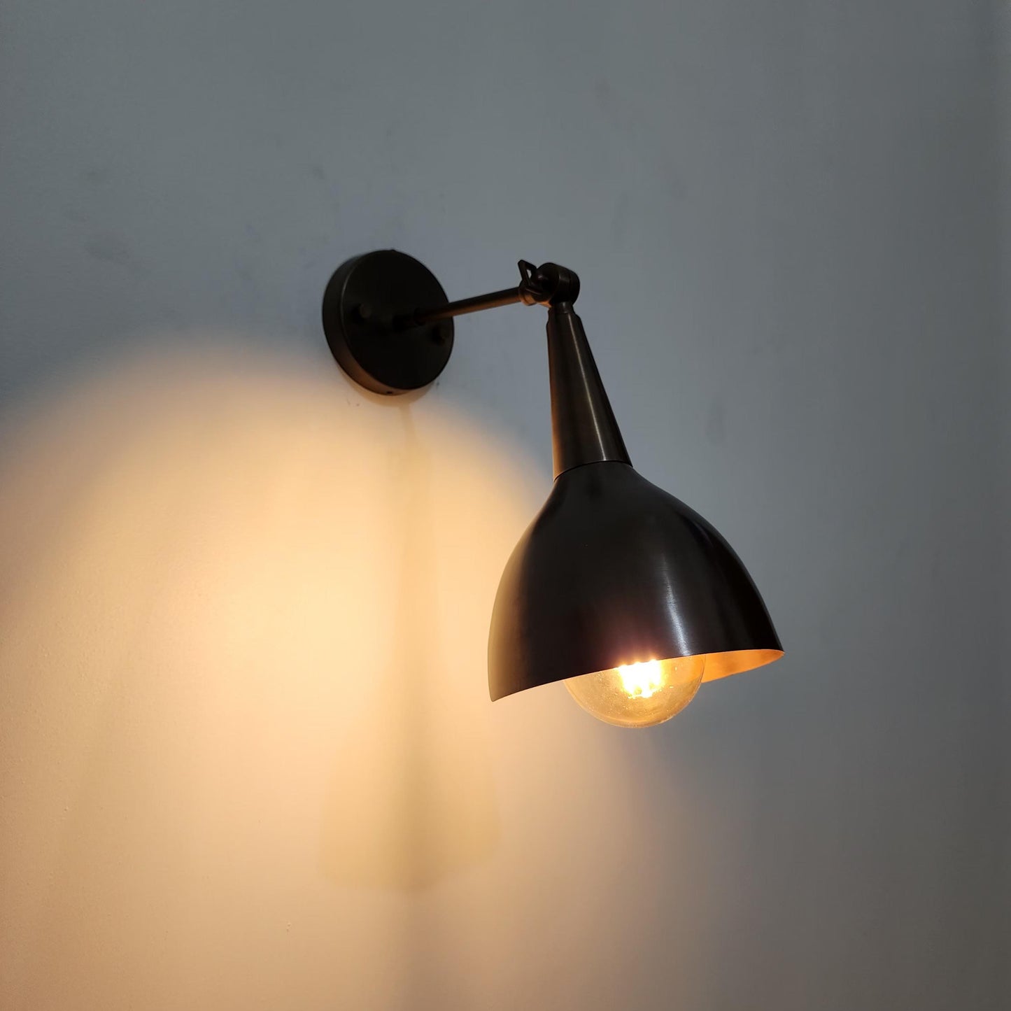 Slim Profile Brass Wall Sconce – Handcrafted Brass Light Fixture