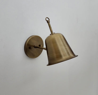 Handcrafted Brass Wall Sconce: Mid-Century Modern Articulated Lamp