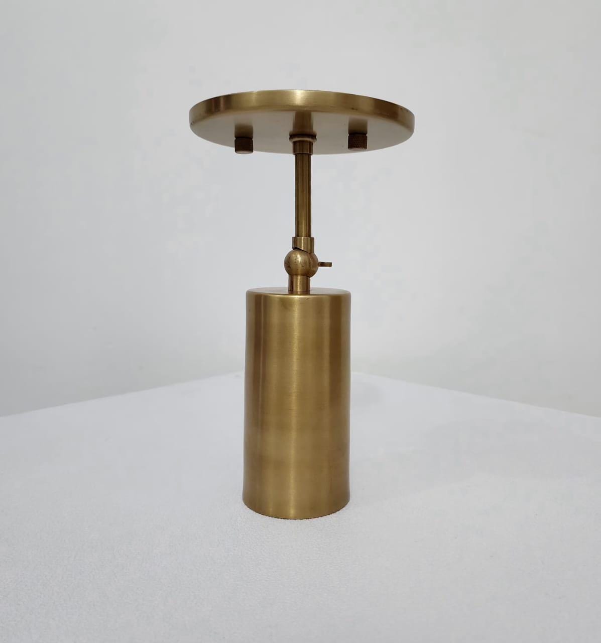 Mid-Century Modern Brass Flush Mount Light: Handcrafted Italian-Style Ceiling Fixture