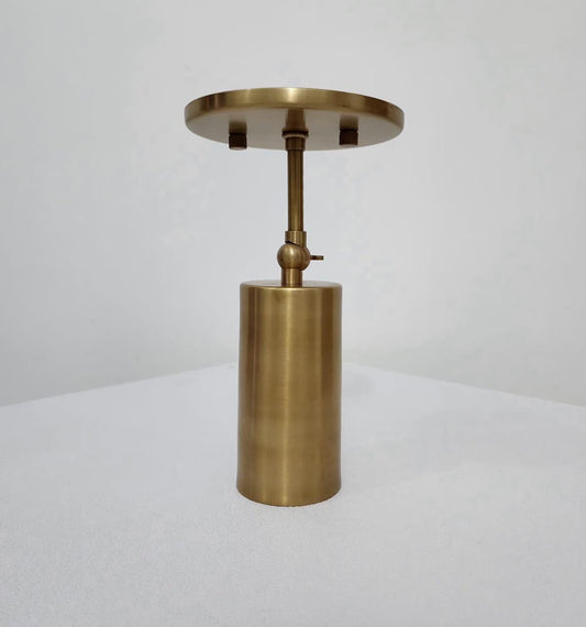 Mid-Century Modern Brass Flush Mount Light: Handcrafted Italian-Style Ceiling Fixture