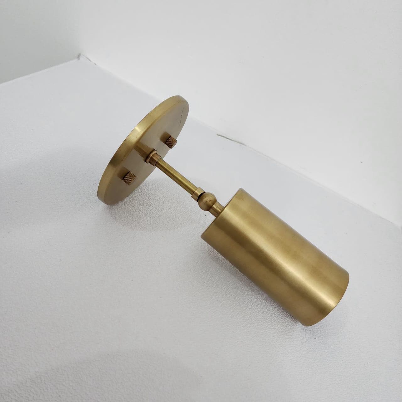 Mid-Century Modern Brass Flush Mount Light: Handcrafted Italian-Style Ceiling Fixture