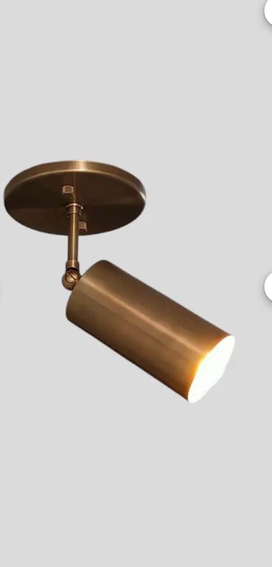 Mid-Century Modern Brass Flush Mount Light: Handcrafted Italian-Style Ceiling Fixture