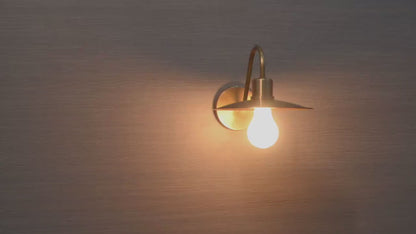 Brass Barn Wall Sconce: Industrial Swan Neck Indoor Lighting