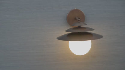 Articulating Brass Wall Sconce: Mid Century Industrial Light